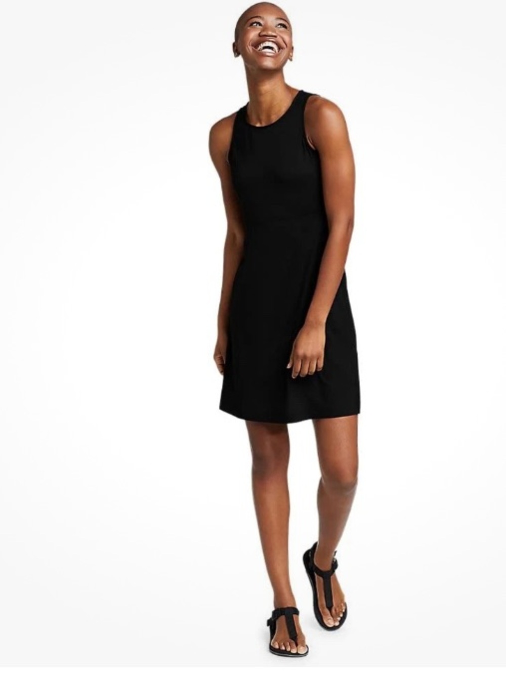 Eddie Bauer sports  Black Aster Tank Sleeveless Empire Waist Dress Size 2XL New